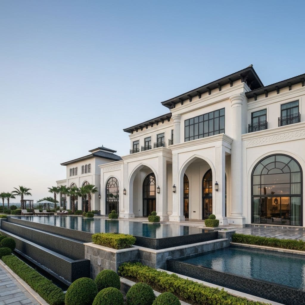 Luxury beach resort with crystal clear waters